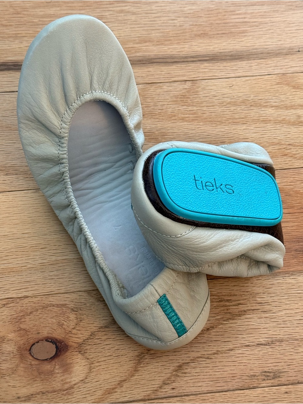 Tieks by Gavrieli Sz 7 Leather Ballet Flats Foldable Round Toe Balletcore Travel